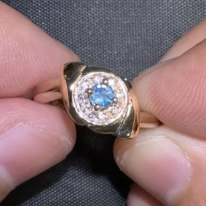 3.34g. Natural Vivid Cornflower Blue Sapphire Ring K61